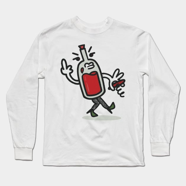 Wine Wench Long Sleeve T-Shirt by me-mo-design